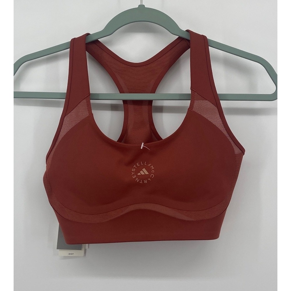 Adidas by Stella McCartney TruePurpose Power Impact Bra Burnt Sienna JY8134 S